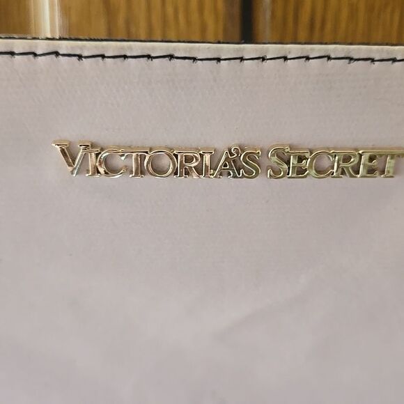 VICTORIAS SECRET Pink Black tan Shoulder Cross Strap Tote Bag NWT $78 Women New - Picture 8 of 16